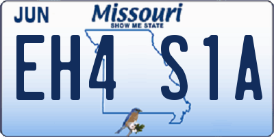 MO license plate EH4S1A