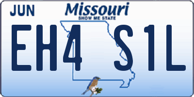 MO license plate EH4S1L
