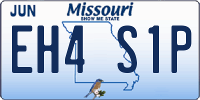 MO license plate EH4S1P
