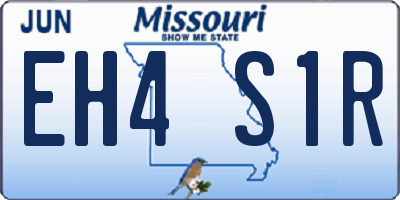 MO license plate EH4S1R