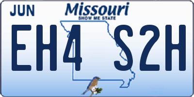 MO license plate EH4S2H