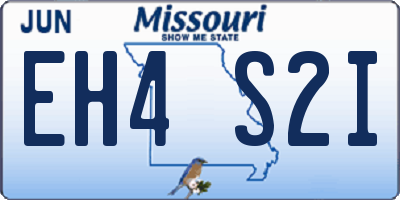 MO license plate EH4S2I