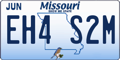 MO license plate EH4S2M
