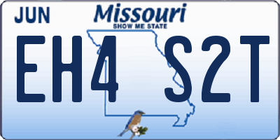 MO license plate EH4S2T