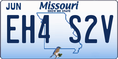 MO license plate EH4S2V