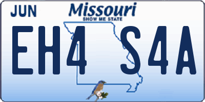MO license plate EH4S4A