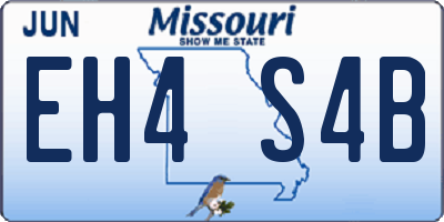 MO license plate EH4S4B