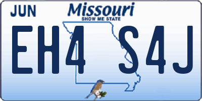 MO license plate EH4S4J