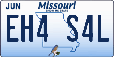 MO license plate EH4S4L