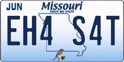 MO license plate EH4S4T