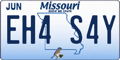 MO license plate EH4S4Y
