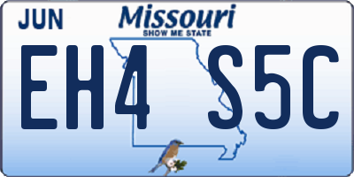 MO license plate EH4S5C