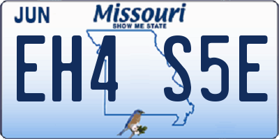 MO license plate EH4S5E