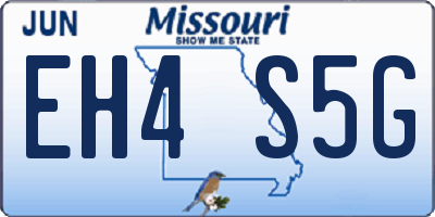 MO license plate EH4S5G