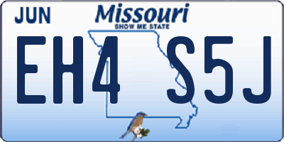 MO license plate EH4S5J