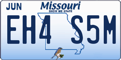 MO license plate EH4S5M