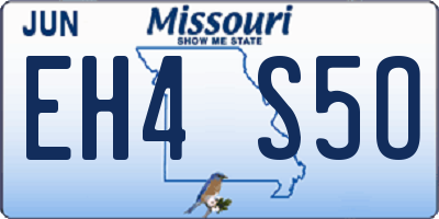 MO license plate EH4S5O