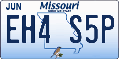 MO license plate EH4S5P