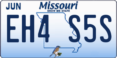 MO license plate EH4S5S