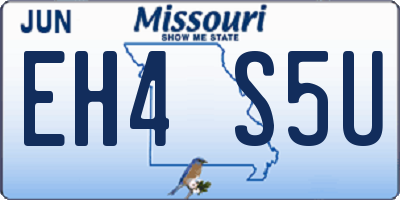 MO license plate EH4S5U