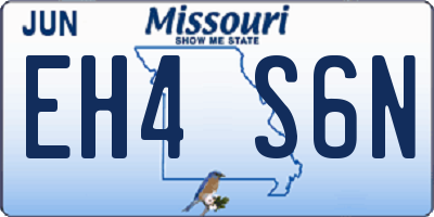 MO license plate EH4S6N