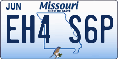 MO license plate EH4S6P