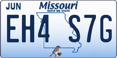 MO license plate EH4S7G