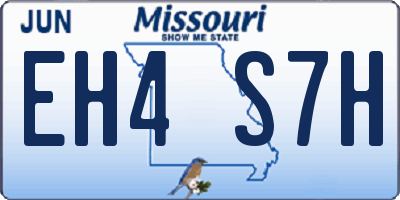MO license plate EH4S7H