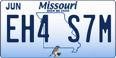 MO license plate EH4S7M