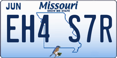 MO license plate EH4S7R