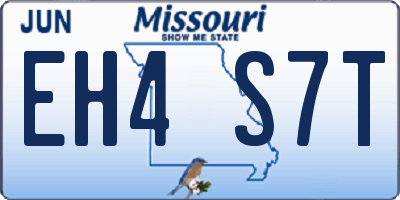 MO license plate EH4S7T