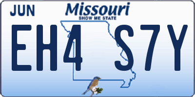 MO license plate EH4S7Y