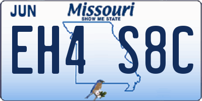 MO license plate EH4S8C