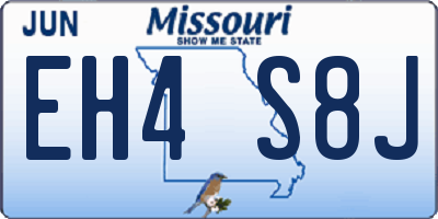 MO license plate EH4S8J