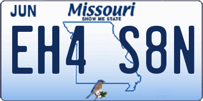 MO license plate EH4S8N