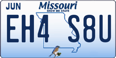 MO license plate EH4S8U