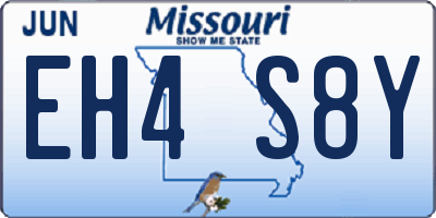 MO license plate EH4S8Y