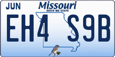 MO license plate EH4S9B