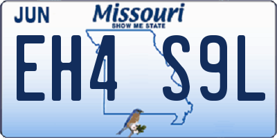 MO license plate EH4S9L