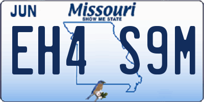MO license plate EH4S9M