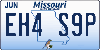 MO license plate EH4S9P