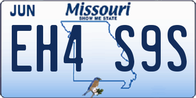 MO license plate EH4S9S