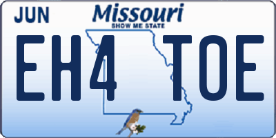 MO license plate EH4T0E