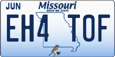 MO license plate EH4T0F