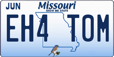 MO license plate EH4T0M