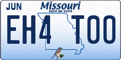MO license plate EH4T0O
