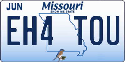 MO license plate EH4T0U