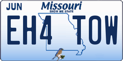 MO license plate EH4T0W