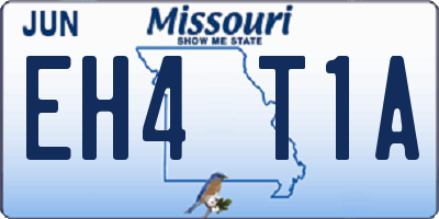 MO license plate EH4T1A