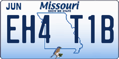 MO license plate EH4T1B
